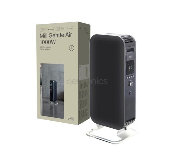 Mill Gentle Air, 1000 W, melna - Eļļas radiators