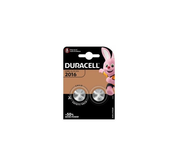 Duracell batarejas 2gb komplektā CR2016 DL2016 ECR2016 3V Lithium