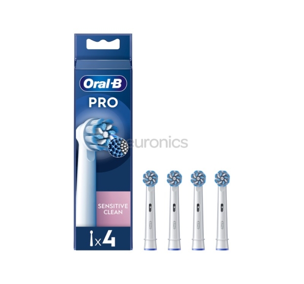 Braun Oral-B Sensitive Clean PRO, 4 pcs, white - Extra brushes