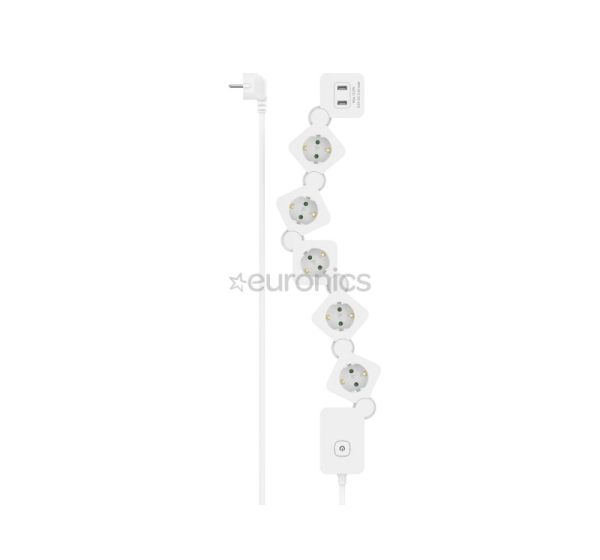Hama Power Strip, 5-Ways, USB, 12 W, flexible, 1.4 m - Power Strip