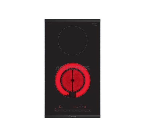 Bosch Domino, width 30.6 cm, steel frame, black - Built-in Ceramic Hob