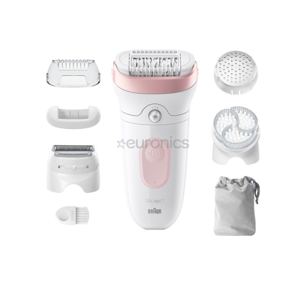 Braun Silk epil 7, Wet & Dry, white/pink - Epilator