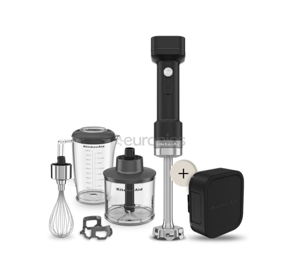 KitchenAid Go, with battery, matte black - Cordless hand blender set