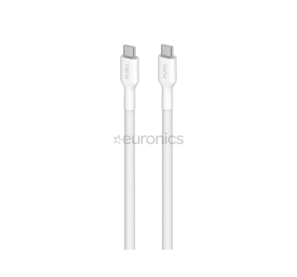 Puro Fabrik 2.0, USB-C, 240 W, 2 m, white - Cable