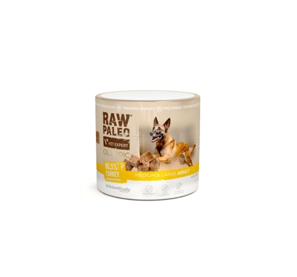 VETEXPERT Raw Paleo Olympic Turkey Medium Large Mono - dog treat - 90g