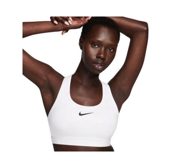 Stanik sportowy Nike Swoosh Medium Support biały DX6821 100 L