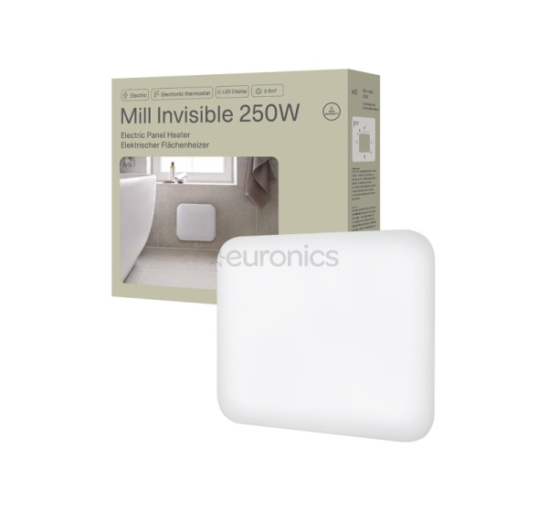 Mill Invisible, 250 W, balta - Elektriskais sildītājs