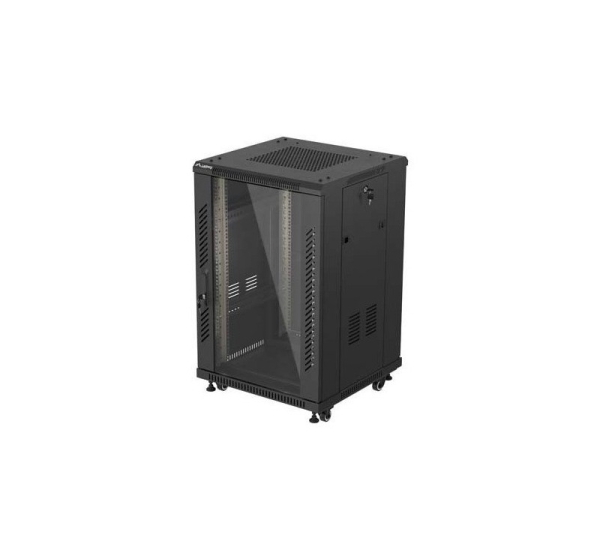 Lanberg FF01-6618-12B rack cabinet 18U Freestanding rack Black