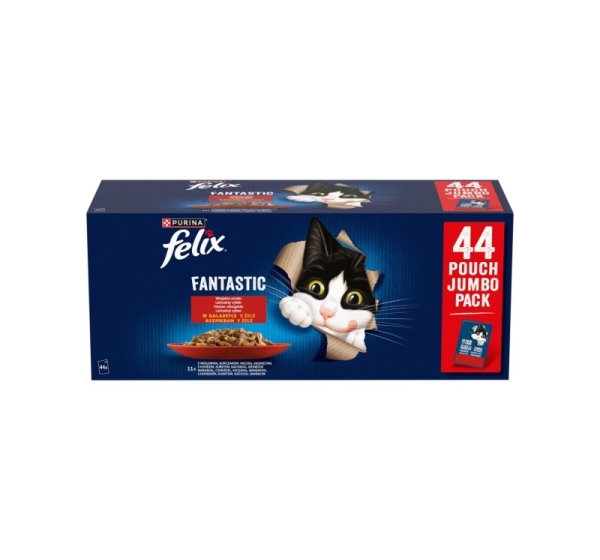 PURINA Felix Fantastic in jelly Box - wet cat food - 44x85g