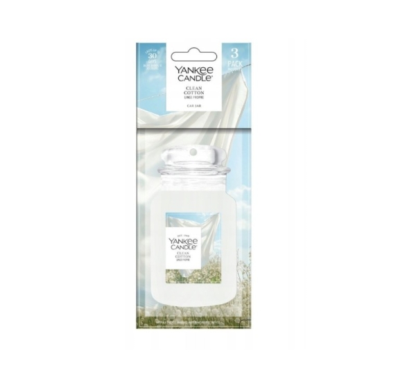 bonus pack CLEAN COTTON YANKEE Scented Air Freshener