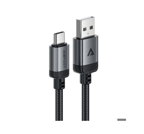 Acefast   C20-04 USB-A to USB-C aluminum alloy charging data cable Black