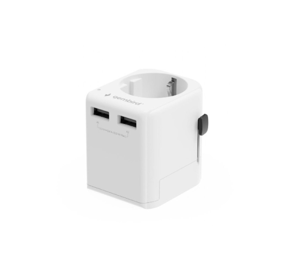POWER ADAPTER EU TO UNIV. 12W/WHT TPA-EU2A12-01-W GEMBIRD TPA-EU2A12-01-W