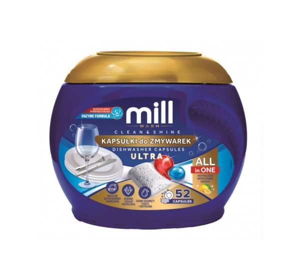 MILL CLEAN&SHINE Ultra 52 Dishwasher Capsules, 3kg