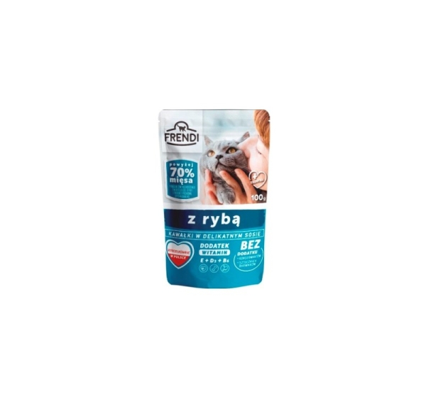 FRENDI Pieces in sauce with fish - wet cat food - 100 g