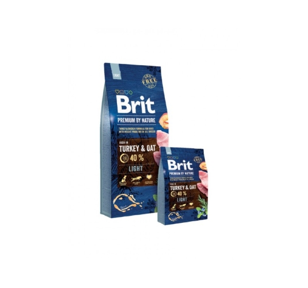 Brit Premium by Nature Light - dry dog food - Apple, Chicken, Corn, Turkey 15 kg