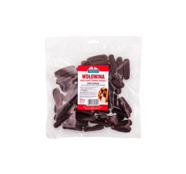 PETITTO Soft beef sausages - dog treat - 500g