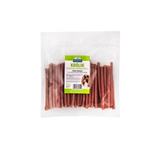 PETITTO Soft rabbit fingers - dog treat - 500g