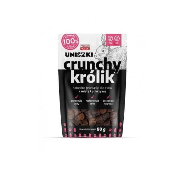 UNISZKI Crunchy Rabbit with Mint and Nettle - Dog Treat - 80g