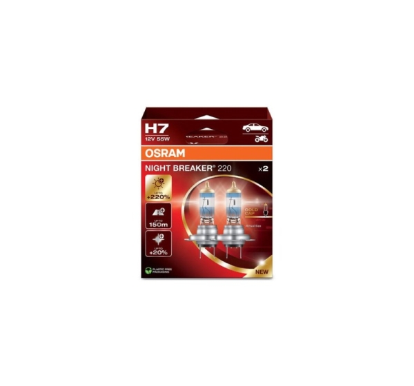 OSRAM NIGHT BREAKER 220 H7 CAR HALOGEN BULB 2 pc(s)