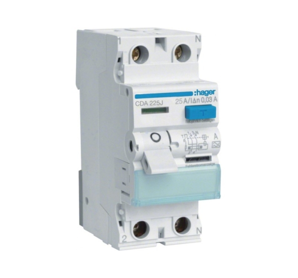 CDA225J 25A/ 30MA/A DIFFERENTIAL CIRCUIT BREAKER 25A 2P 2M 30MA A 6KA
