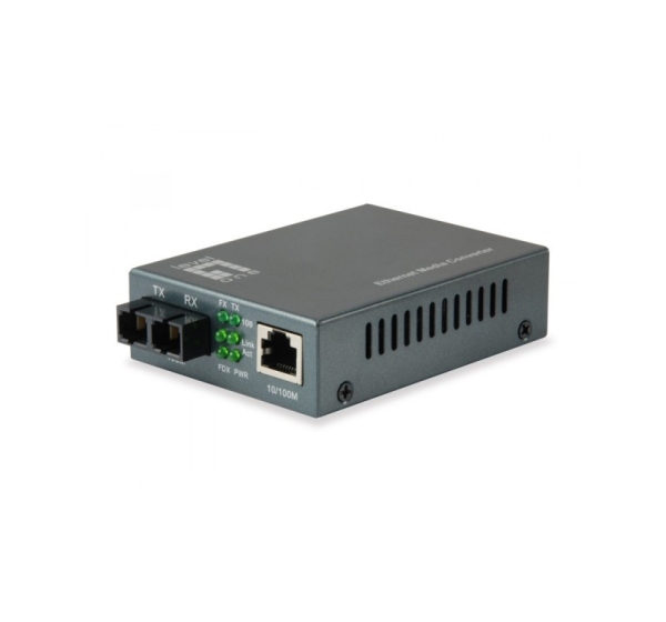 LevelOne RJ45 to SC Fast Ethernet Media Converter, Multi-Mode Fiber, 1310nm, 2km