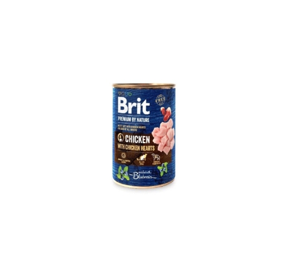 BRIT Premium By Nature Chicken and Hearts - wet dog food - 400 g