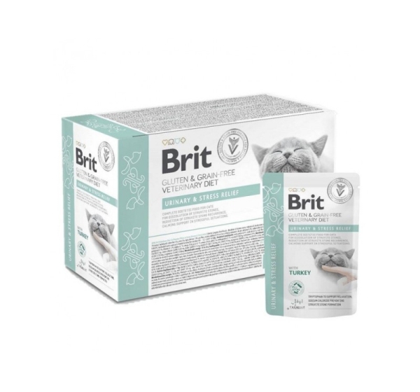 BRIT VD Urinary and Stress Relief Pouch - wet cat food - 12x85g
