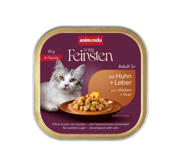 ANIMONDA Vom Feinsten Adult in Sauce Chicken and liver - wet cat food - 85g