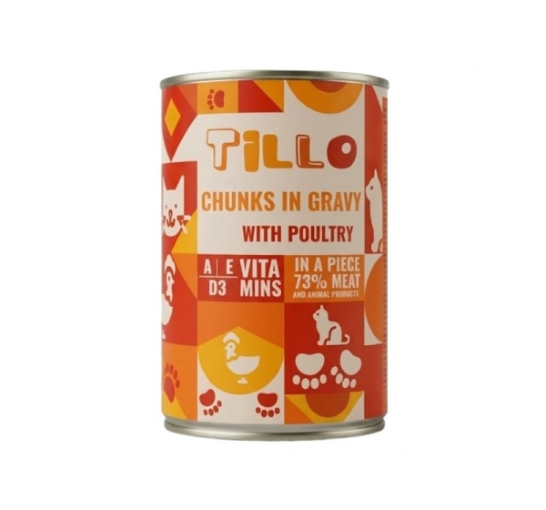 TILLO Chunks in gravy Poultry - wet cat food - 415g