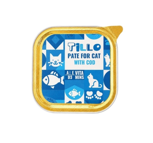 TILLO Pate Cod - wet cat food - 100g