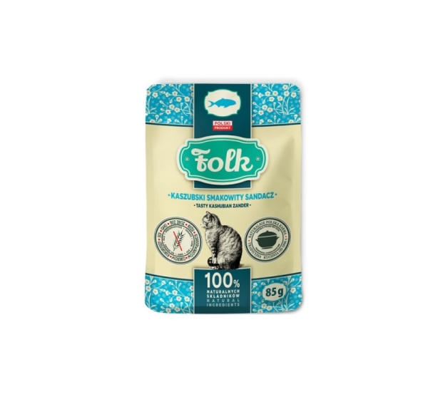 FOLK Tasty Kashubian zander - wet cat food - 85g