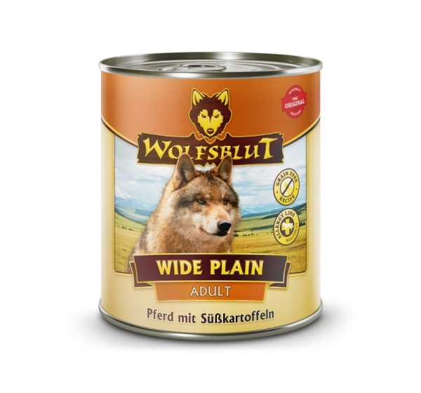WOLFSBLUT Wide Plain Horse meat with sweet potatoes - wet dog food - 800g