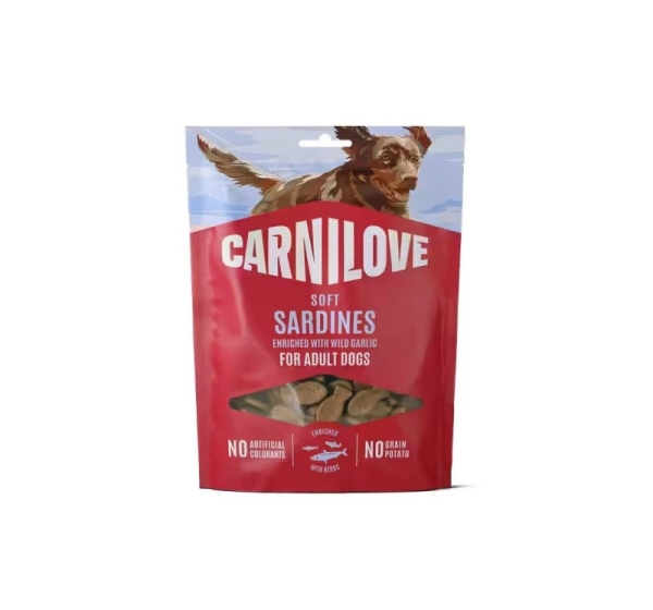 CARNILOVE Soft Sardines enriched with wild garlic - dog treat - 200g