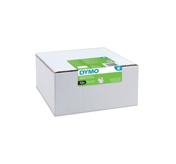 DYMO Authentic LabelWriter Multi-Purpose Labels 32mm x 57mm 12 Rolls of 1,000 Easy-Peel Labels (12,000 Count) Self-Adhesive