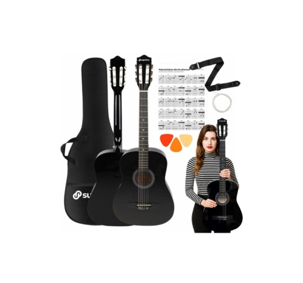 SUPRIMO CGS2 BK gitara klasyczna 4/4 czarna do nau
