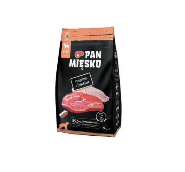 PAN MIĘSKO Veal with turkey XS - dry dog food - 9kg