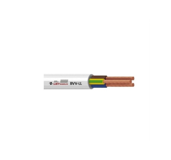 CABLE BVV-LL 3X2.5 WHITE 25M