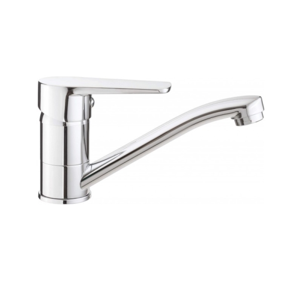 Basin mixer with swivel spout