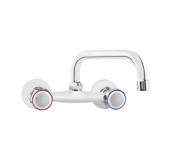 Wall-mounted washbasin mixer