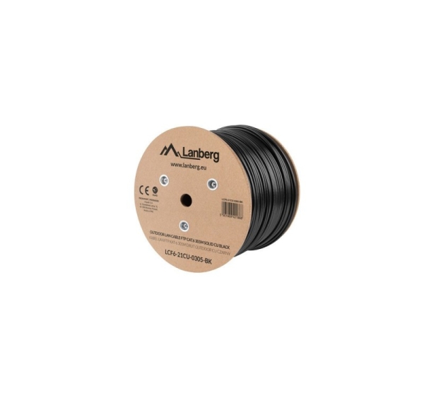 Lanberg LCF6-21CU-0305-BK networking cable Black 305 m Cat6 F/UTP (FTP) outdoor