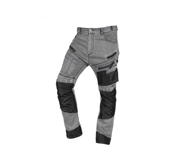 Spodnie robocze DENIM, wzmocnienia Oxford, szare, rozmiar L