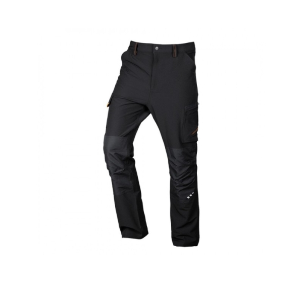 Spodnie robocze Mix&Match, 4 way stretch, czarno-pomarańczowe, rozmiar XL