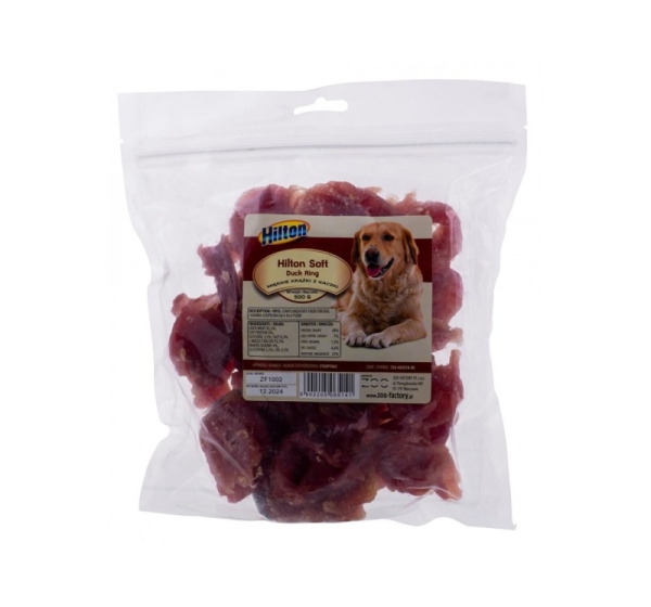 HILTON Soft duck rings - Dog treat - 500 g