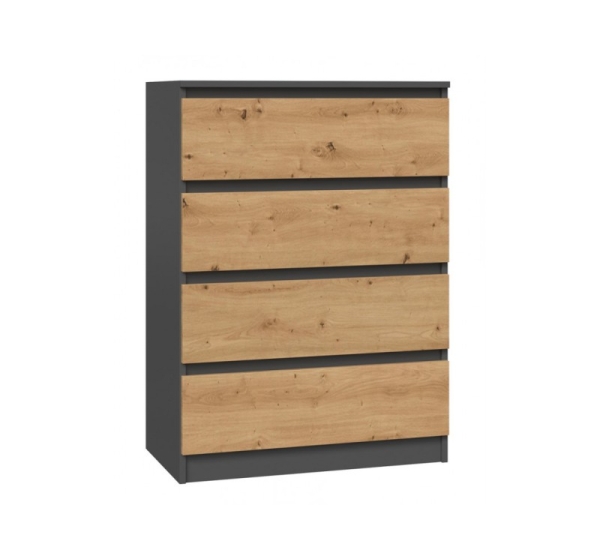 Topeshop M4 ANTRACYT/ARTISAN chest of drawers