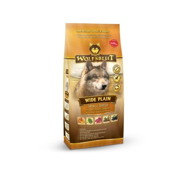 WOLFSBLUT Wide Plain Small breeds Horse with sweet potatoes - dry dog food - 2kg