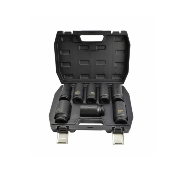 AWTOOLS ZESTAW NASADEK UDAROWYCH 3/4" 8cz./24-38mm/ DŁUGIE BLACK LINE