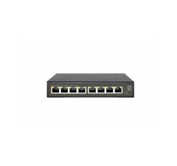 LevelOne Hilbert 8-Port Gigabit PoE Smart Lite Switch, 802.3at/af PoE, 8 PoE Outputs, 112.8W PoE Power Budget