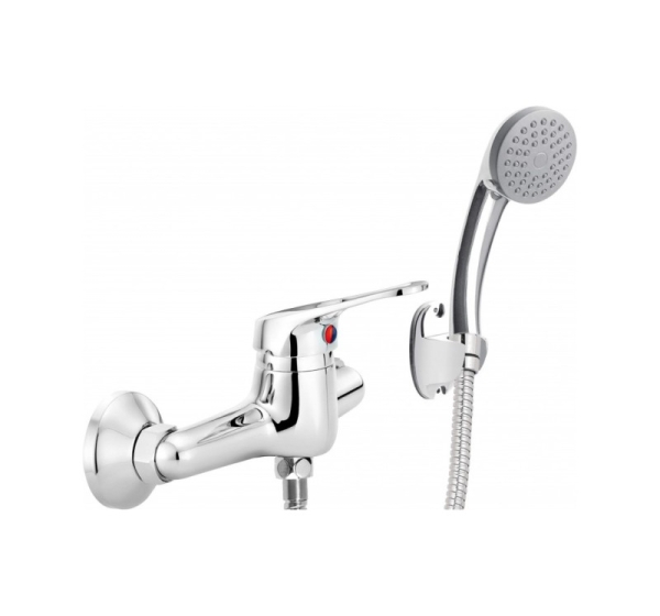 Wall-mounted shower faucet with shower set