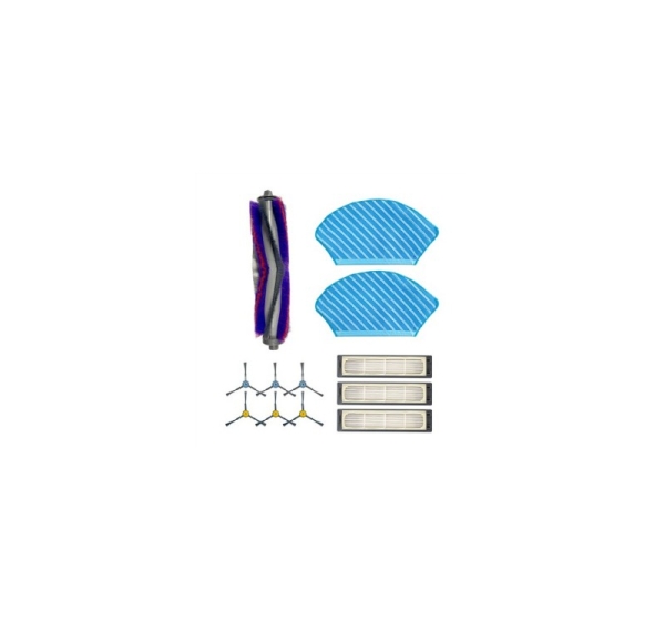 Midea Spare Parts Kit: Side Brush×6pcs, Main Brush×1pc, HEPA Filter×3pcs, Mopping Cloth×2pcs for M7 | Midea