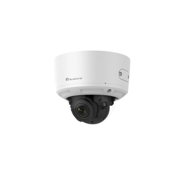 LevelOne Gemini Zoom IP Camera, 8-Mp, H.265, 802.3Af, PoE, IR Leds, Indoor/Outdoor, Two-Way Audio